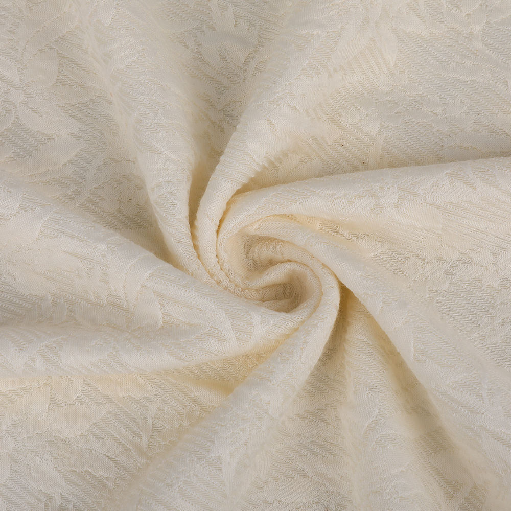 Interlock jacquard bernapas kain rajutan ramah kulit seksi yang cocok untuk wanita