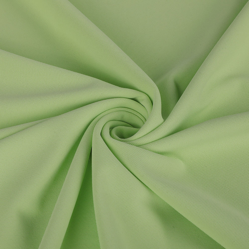 Penyerapan kelembaban outdoor double pique dan kain poliester anti-ultraviolet yang cepat pengeringan cepat