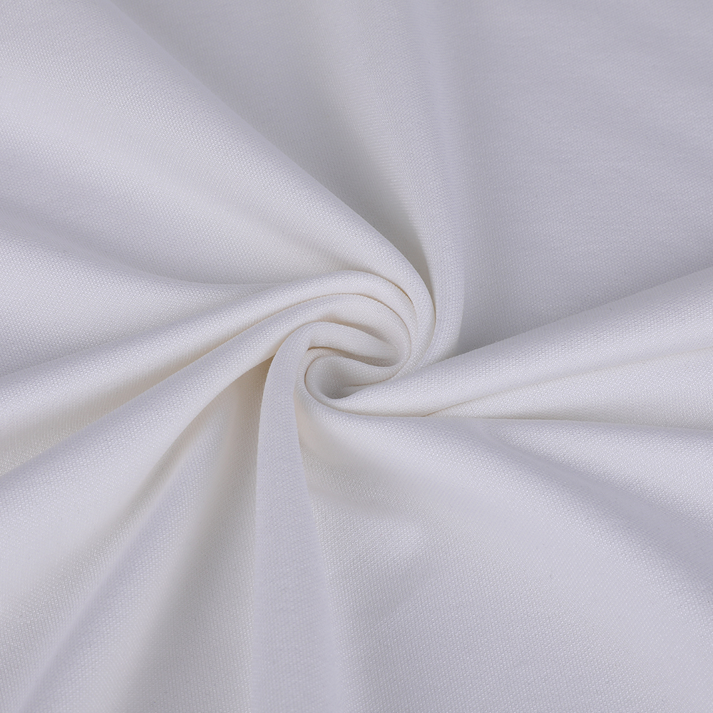 Wicking kelembaban double pique dan kain sport sutera sutra dan poliester yang cepat